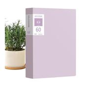 Organisateur de dossiers 60 Pochettes Protège-Feuilles Séparateurs | Classeur Bureau pour Papiers et Reçus Pour École ureau Université Bibliothèque Studio Violet