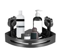 Organisateur de douche avec tasse d'aspiration, étagère de douche d'angle, étagères de salle de bain, panier de rangement mural pour shampooing, rinçage, lavage du corps