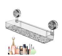 Organisateur de douche d'aspiration - étagère de salle de bain adhésive, pas de caddie de douche à forage | Étagère d'aspiration puissante, porte-douche amovible, rangement de douche à montage mural,