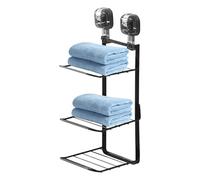 Organisateur de douche mural, étagères de rangement pliables - Étagère de rangement à ventouse murale | Étagères de rangement peu encombrantes, étagère mul