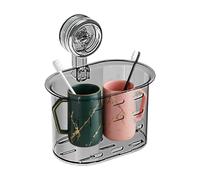 Organisateur De Douche Ventouses | Boîte De Rangement Salle De Bain Accessoires De Douche | Boîtier de Rangement Transparent Amovible avec Ventouses pour Maison, Campagne, Camping-Car et Appartement