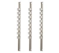 Organisateur de Douilles en Métal pour Coffre, 1/4 3/8 1/2 | Rangement Flexible à Glissière, Argenté, pour Boîte à Outils, Organise les Embouts et Clés
