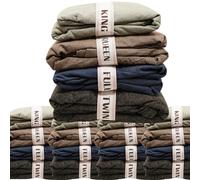 Organisateur de draps de lit et bandes d'étiquettes de taille de rangement pour l'organisation de placards en lin - Étiquettes élastiques pour organiser les draps de lit (mélange de 20 pièces, crème)