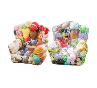Organisateur De En Peluche - Couverture En Maille Transparente, Large Ouverture Sur Le Dessus, Large Base Au Sol, Corps En Toile Légère | Conteneur De Tri De Linge De Vêtements Doux Pour Une Co