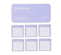 Organisateur de faux cils, affichage portable, support de cils magnétique vide pour les artistes et les amateurs de maquillage, matériau en fer 19,5 x 9 cm, comprend 6 bandes