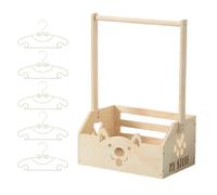 Organisateur de fête prénatale en bois, panier de rangement, poubelle de maternelle, porte-conteneurs robuste, multi-usages, compact, pour chambre à coucher, salle de bain, avec sécurité enfant pour