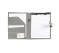 Organisateur de fichiers Chemise A4 en cuir avec insert for stylo, multifonctionnelle, for signature de contrats, bloc-notes for réunions et bureaux Articles de bureau(Silver)