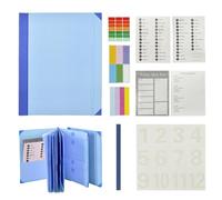 - Organisateur de fichiers, classeur de poche - Trieur en papier - Porte-documents portable - Organiseur de reçus pour fournitures de bureau au format lettre avec étiquettes pour factures et