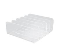 Organisateur de fichiers de bureau Clear Acrylique 5 compartiments Document de bureau Document Trieur de lettres de lettres de lettres de lettres pour école de bureau 16,2 x 15,6