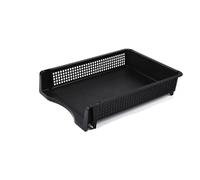 Organisateur de fichiers empilable, Support de fichiers, Mode Organiseur de Bureau, Support de papiers, Plateau de Rangement de fichiers A4, Style Archives pour Courrier(Black,M)