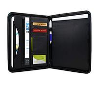 Organisateur de fichiers extensible - 25 compartiments - Rangement de fichiers A4 - Zippé - Code couleur - Simili cuir noir