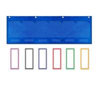 Organisateur de fichiers mural : table de poche de rangement suspendue, support de papier scolaire | Rack d'écran de littérature transparent, trieur de documents de bureau