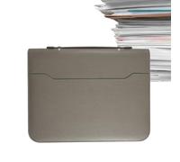 Organisateur de fichiers portables - Dossier en cuir A4 PU, étui à reliure à glissière, support de document professionnel, portefeuille de pad multifonctionnel | Entrepôt de réunion