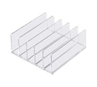 Organisateur de fichiers vertical en acrylique transparent avec 5 compartiments, organisateur de courrier et trieur pour enveloppes, dossiers et documents, parfait pour les plans de travail à la