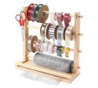 Organisateur de fil à coudre - Bois massif, 40,9 x 15,7 x 38,9 cm Support d'affichage multi-bobines | Organisateur de ruban à montage mural, support d'artisanat pour salles de , studios d'art