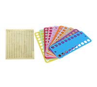 Organisateur de fil de fil 20 pcs, Fil à coudre Plastique Bobine Couture Plaque d'enroulement Carte de carte avec panneau numérique pour croix de croix Bobines