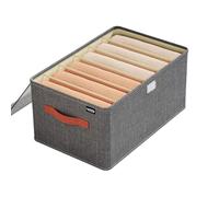 Organisateur de Garde-Robe de Pantalon - Conteneurs de tiroirs, avec Couvercle Transparent, Panneau PP intégré, poignée | Armoire pour Ranger Pantalons, Jupes, t-Shirts, Maison, cam