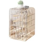 Organisateur de jeux de thé - Solution d'organisation de tasses en acrylique transparent à l'épreuve de la poussière, armoire de rangement de tasses à plusieurs niveaux, résistante à l'humidité et