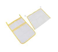 Organisateur de Jouets de Bain en Maille, Sac en Filet pour Jouets de Baignoire Suspendu, Doux, 2 Pièces, Sac de Rangement Sûr et Portable pour Salle de Bain pour Enfant (YELLOW)