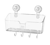 Organisateur de jouets de bain - Support de jouets de bain | Crochets de de lavage transparents | Panier de rangement amovible | Support de shampooing mural | Boîte d'âme