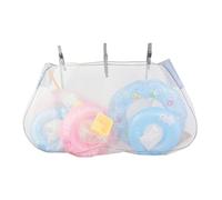 Organisateur De Jouets De Piscine Suspendu - Filet En Maille Élastique, Vingt Crochets, Cinquante Supports De Clôture De Câbles | Rangement Au Bord De La Piscine Pour Flotteurs, Balles, Radeaux, Jouet