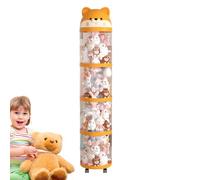 Organisateur de jouets doux | Jouet en peluche dans le tube de jouets transparent | Récipient de grande zone pour la chambre et la salle de jeux des | Décoration pratique et solution d'ordre p