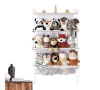Organisateur de jouets en maille - 86 x 52 cm, 360 g, bois de pin polyester et coton, étagère d'installation flexible | Collection de chambre à coucher, , Belle Disposition, Étagère suspendue
