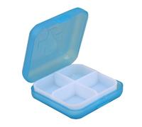 Organisateur de la boîte à pilules - Carrier compact, support quotidien | Rangement de médicaments à quatre plans avec fermeture instantanée, idéal pour les voyages Utilisez le transport de poche et l
