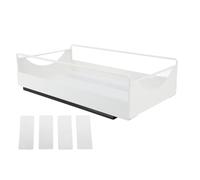 Organisateur de l'armoire de retirer | Dessin silencieux coulissant lisse pour le garde-manger/salle de bain/garde-robe | Acier du carbone sous plate-forme de rangement d'évier (White)