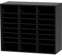 Organisateur de littérature en bois SucceBuy, 24 compartiments, trieur de dossiers avec étagères amovibles, fente pour boîte aux lettres pour l'organisation du courrier au bureau, à la maison, en clas