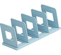 Organisateur de livres Porte-documents PP Minimaliste vertical 4 fentes Trieur de dossiers pour salle de classe Bureau Maison(Bleu )