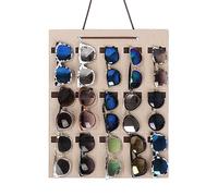 Organisateur de Lunettes de Soleil Mur | Avec 15 Compartiments Verticaux En Feutre | Porte-Lunettes de Soleil - Pour Les Lunettes De Chevet La Table De Nuit La Chambre La Porte Et Le Placard