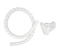 Organisateur de Manchon de câble, Flexible, résistant à l'usure, Gestion des Fils enroulés, Tube d'enroulement de Type Ouvert avec Clip pour Usage Industriel, Bureau, Maison, 10 (Φ22mm)