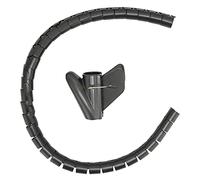 Organisateur de manchon de câble - Management du fil - Type ouvert - Avec clip - 10 m - Noir - Durable - Flexible - Retardant la flamme - Pour bureau, maison, usage industriel (Φ10 mm)