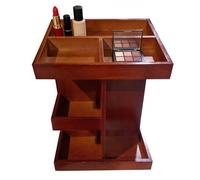 Organisateur De Maquillage 360°-support De Comptoir Rotatif En Bois De 11.02 Pouces, Présentoir De Cosmétiques À Plusieurs Niveaux, Support De Rangement Durable | Vanité Pour Maison Appartement Dortoi
