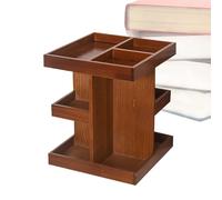 Organisateur De Maquillage 360°-support De Comptoir Rotatif En Bois De 11.02 Pouces, Présentoir De Cosmétiques À Plusieurs Niveaux, Support De Rangement Durable | Vanité Pour Maison Appartement Dortoi