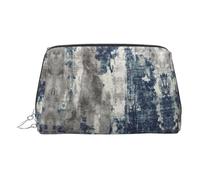 Organisateur de maquillage abstrait bleu prêt à voyager, trousse de toilette portable pour femme, Argenté., Taille unique, Trousse de toilette