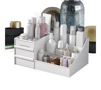 Organisateur de maquillage avec tiroirs - Mallette de rangement pour cosmétiques de bureau de 11 pouces | Support de comptoir pour parfums, fournitures de soins de la peau, bureau de chambre et vanité