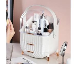Organisateur de maquillage - Boîte de rangement - Blanc - 37x18,5x28,6 cm - 1 pièce