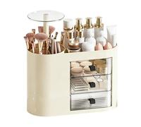 Organisateur De Maquillage Pour Vanité Avec 3 Tiroirs Permettant D'économiser De L'espace - Organisateur De Rangement Pour Cosmétiques, Pinceaux De Parfum, Rouge À Lèvres, Soins De La Peau, Salle De B