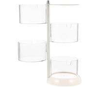 Organisateur de Maquillage Rotatif Blanc à Quatre Niveaux Pet