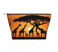 Organisateur de Maquillage trapézoïdal en Forme de Girafe majestueuse d'Afrique, Trousse de Maquillage, Grande Trousse de Maquillage, Organisateur de Bureau et de Voyage.