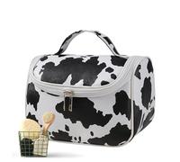 Organisateur de maquillage - Trousse de maquillage avec imprimé - Trousse étanche de voyage de grande capacité pour soins de la peau, shampooing, articles de TOC, Sac à crochet de confidentialité