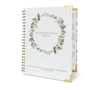 Organisateur de Mariage Français - Carnet Wedding Planner avec Checklist, Budget, Agenda & Calendrier Compte à Rebours | Livre de Mariage & Cadeau Future Mariée