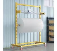 Organisateur de matériaux d'emballage commercial, distributeur de rouleaux d'emballage robuste pour papier bulle, film étirable, coton perlé, rangement de papier kraft, hauteur réglable