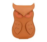 Organisateur de médiators pour guitare, hibou, étui de rangement pour médiator de guitare, étui de rangement pour médiators en cuir PU avec 18 compartiments, accessoires de musicien, portable, marron