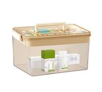 Organisateur de médicaments de grande capacité, grande boîte à médicaments à double couche,Étui organisateur de médicament de grande capacité | Boîte de médicament multicouche pour la maison et le