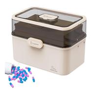 Organisateur de médicaments familiaux - Boîte de rangement pour médicaments | Boîte de rangement transparente pour médicaments familiaux | Boîte de rangement verrouillable pour l'école, la famille,