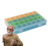 Organisateur de médicaments - Pilulier Mensuel 28 Jours, Boîte de Rangement Sécurisée | Planificateur de Pilules, Compartiments Quotidiens, Étui Portable pour Voyage, Séparation des Doses et Facilité