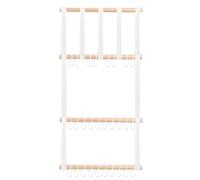 Organisateur de nœud - Corde en bois de coton et lin avec trente crochets - Système de rangement élégant pour arrangement décoratif - Solution de suspension pour collier | Chambre à coucher, chambre